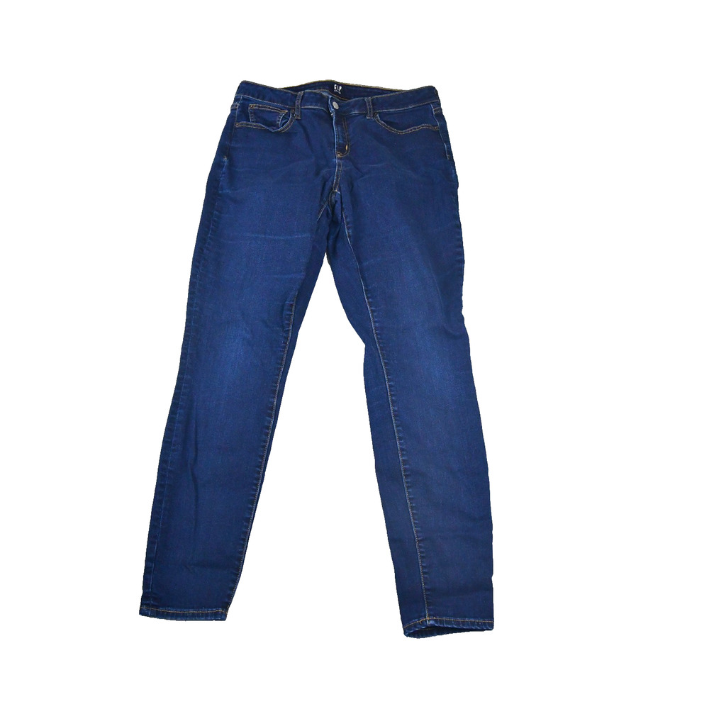 GAP Jeans Womens 14/32 Tall (32x30 Actual) Curvy True Skinny Casual Blue Denim